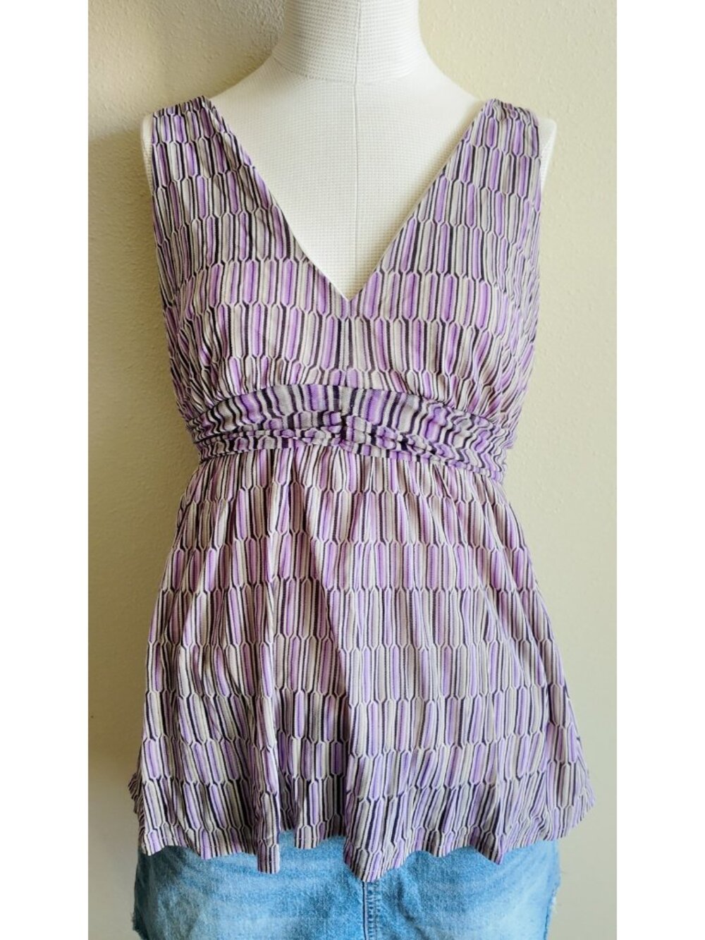 Vintage y2k new york & company purple blouse size large